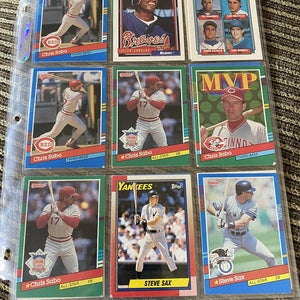 Full page of former MLB stars cards