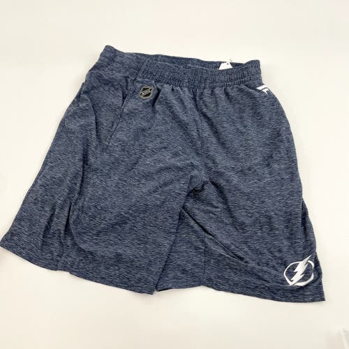 Used Heather Blue Fanatics Athletics Shorts | Senior Large | Tampa Bay Lightning | Z114