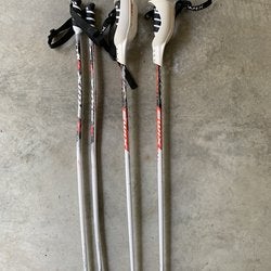 Swix straight poles with guards & bent poles, 100cm