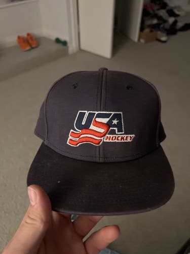 Team Issued USA Hockey SnapBack Hat.