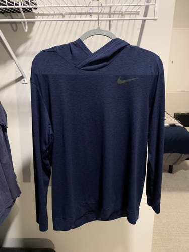 Nike Navy Blue Dri-fit lightweight hoodie