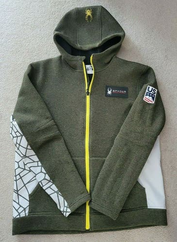 Spyder USST Mens Encore Slalom Full Zip Jacket US Ski Team 2019 XL Mid Layer