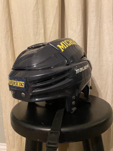 Blue Used Large Bauer Pro Stock Re-Akt 100 Helmet