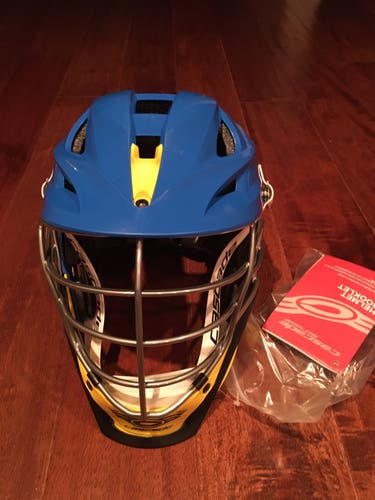 New Royal Blue Yellow Adult Player's Cascade S Helmet