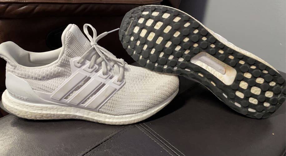 White Men's Size 11 (Women's 12) Adidas Ultraboost Shoes