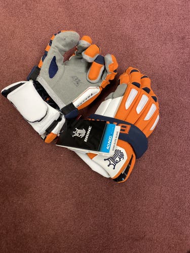 Orange /navy New Brine 11" King Elite Lacrosse Gloves