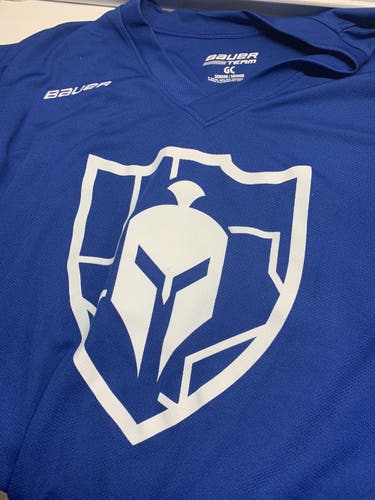 Blue Used Goalie Cut Bauer Jersey