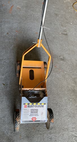 Rust-Oleum 2395000 High-Performance Striping Line Marking Machine, 9" x 27.5", Yellow (used)
