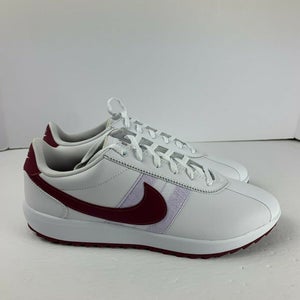 New Nike Cortez G Womens Spikeless Golf Shoes White Burgundy Size 8
