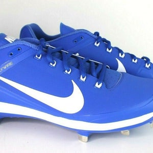 New Nike Air Clipper Low Metal Baseball Cleats Size 13.5 Blue/White