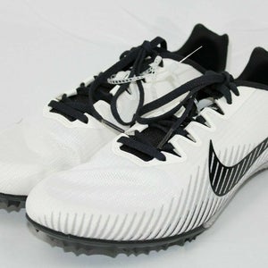 New Nike Zoom Rival M 9 Men Track Spikes White Black AH1020 001 Size 13