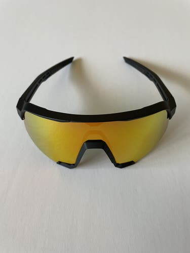 NEW 100% S3 Sunglasses - Black Frame w/ Red Multilayer Lens