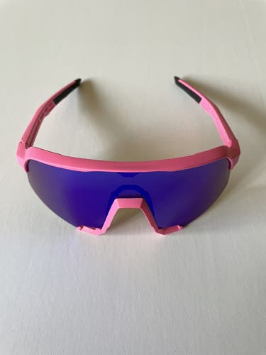 NEW 100% S3 Sunglasses - Pink Frame w/ Blue Multilayer Lens