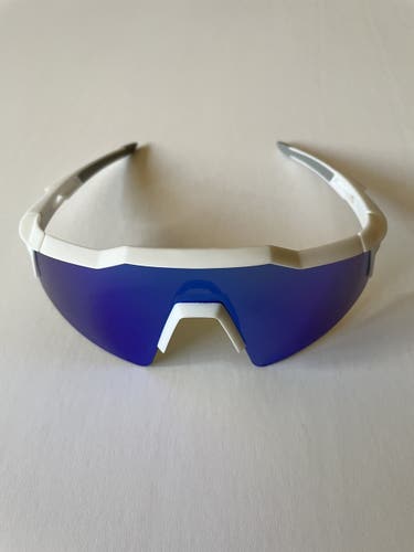 NEW 100% Speedcraft SL Sunglasses - White Frame w/ Blue Multilayer Lens