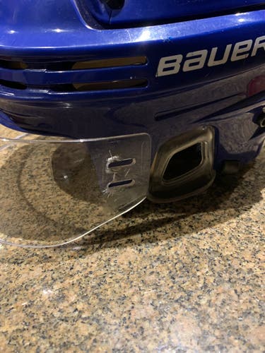 Blue Used Medium Bauer 4500 Helmet