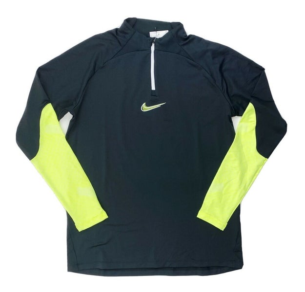 Nike Dri-FIT Strike Drill Soccer Top K Men's Large Black Volt Yellow DH8732