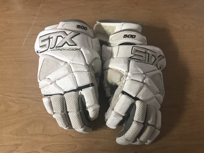 Used STX Surgeon 500 Lacrosse Gloves 10”
