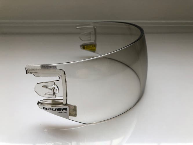 New Bauer Pro Clip Straight Cut Hockey Visor Smoke half shield