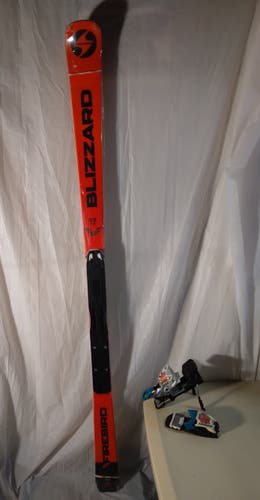 *new* Blizzard Firebird GS FIS Youth Race Skis - 156cm/17m, plate - w/used Marker Race 10