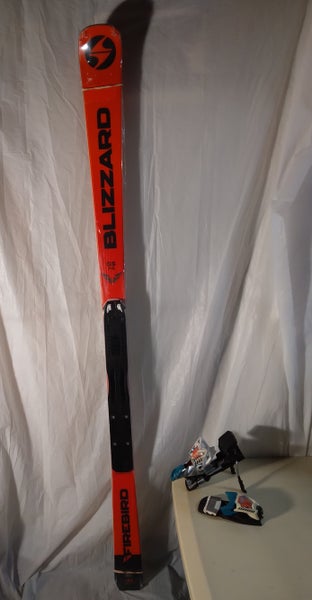 *new* Blizzard Firebird GS FIS Youth Race Skis - 156cm/17m, plate - w/used Marker Race 10