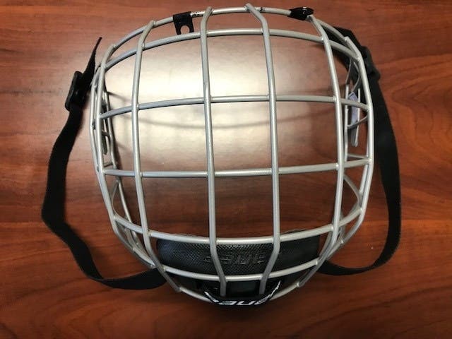 New Medium Bauer True Vision FM2100 Hockey Helmet Cage-Silver