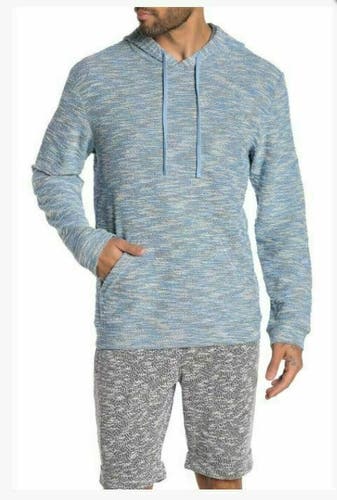 Onia Michael Drawstring Hoodie Men's M Athletic Pullover $120 Blue MCS51-21XNOR