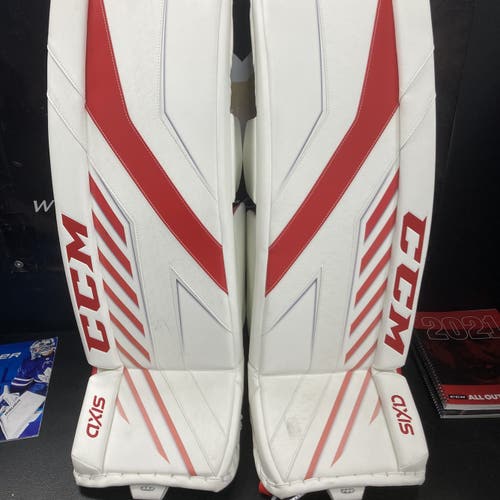 Red Used 34" Plus 1.5 CCM Axis Pro  Goalie Leg Pads