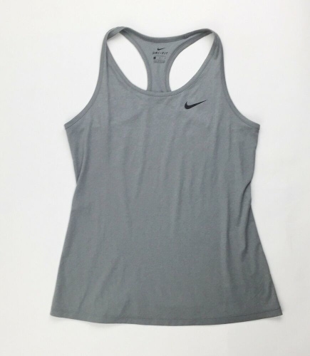 Nike Dry Racerback Balance Training Tank Mesh Sides Women's M Gray 915033