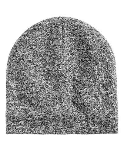 Alfani Mens Beanie Marled Grey Faux Shearling Lined Hat ONE SIZE