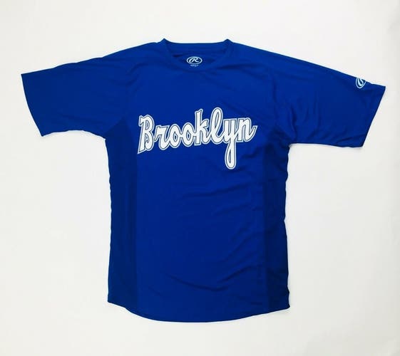 Rawlings MiLB Brookylynn Baseball Shirt Men's Medium Blue S14SSBASE