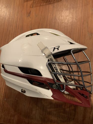 White and maroon Cascade R Helmet