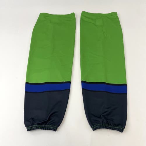 Used Once | Ninja Turtle ECHL Hockey Socks | Green, Blue and Black with Velcro