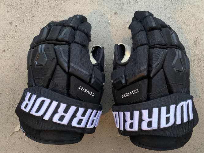Warrior Covert Pro Hockey Gloves 14” SR Black Excellent Condition!