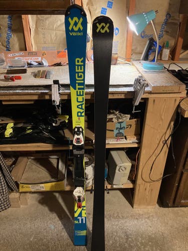 Used Volkl Racetiger SL Skis With Bindings (145cm)
