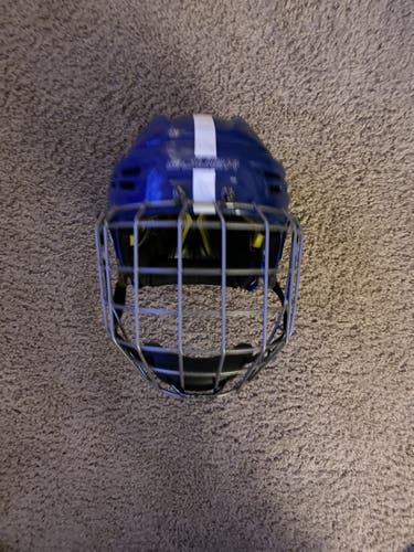 Blue Used Large Bauer Re-Akt Helmet
