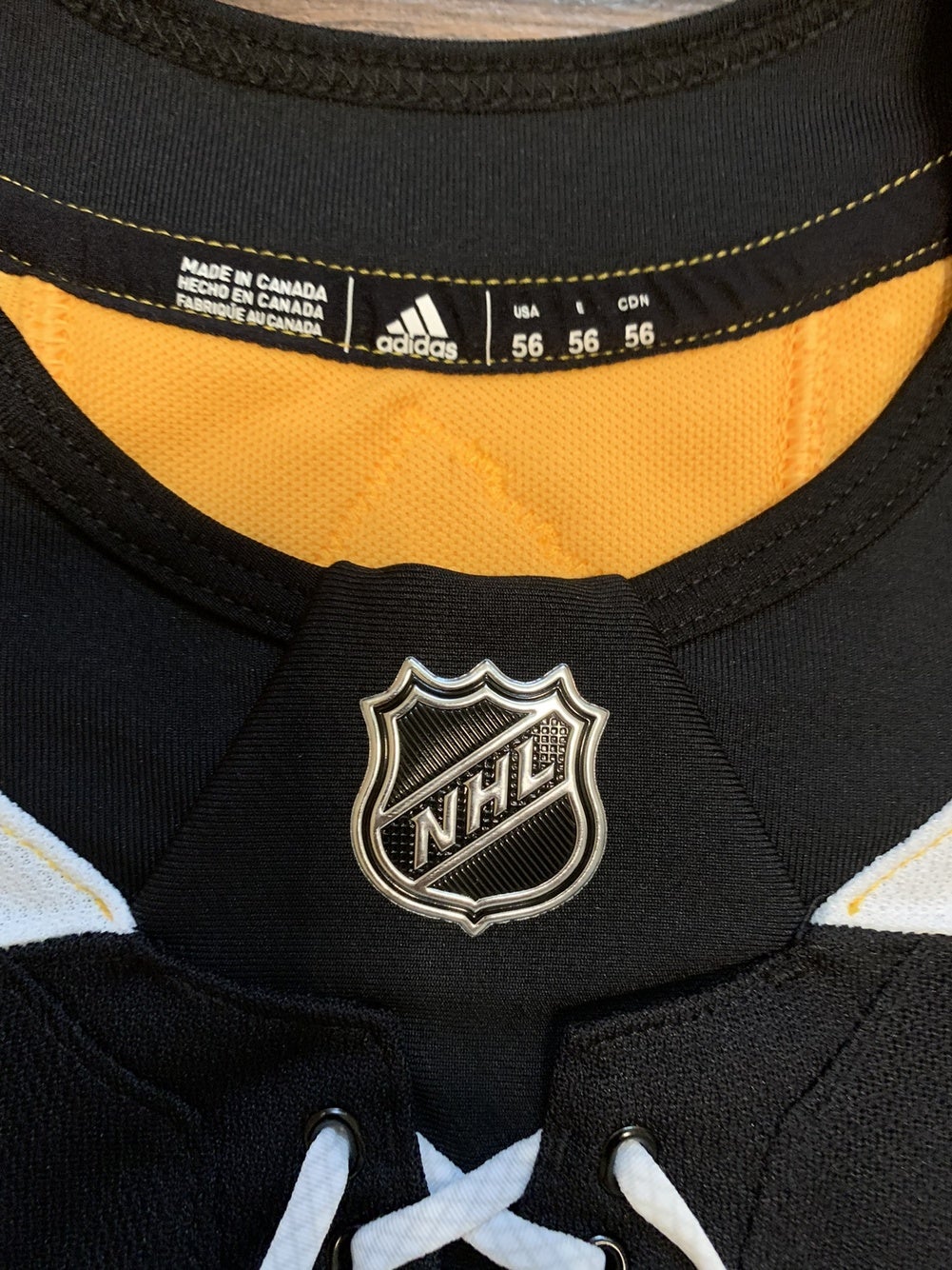 SOLD) Boston Bruins MIC Adidas Practice Jerseys with Sponsor Patches -  Jerseys, Socks & Apparel - For Sale - Pro Stock Hockey 