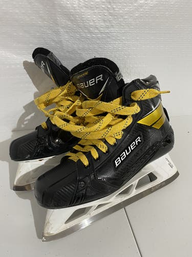 Used Bauer Extra Wide Width Size 10 Ultrasonic Hockey Goalie Skates
