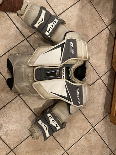 Used Large CCM  Extreme Flex Shield II Goalie Chest Protector