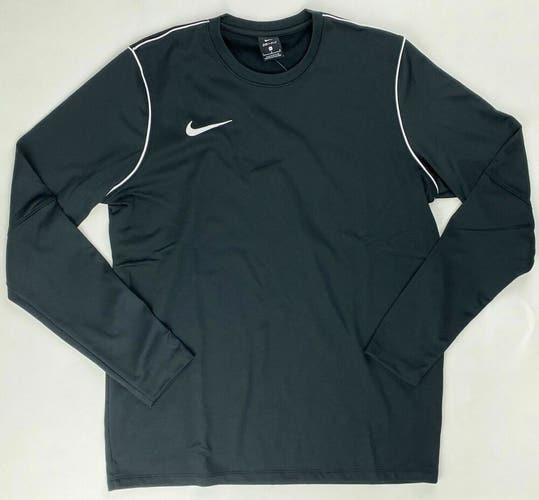 Nike Pro Crew Park20 Football Soccer Long Sleeve Shirt Men's Large Black BV6875