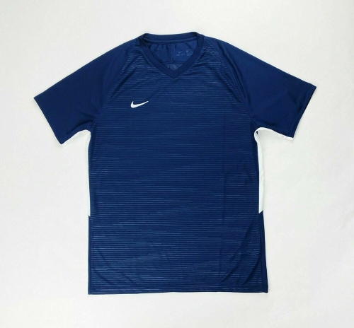 Nike Short Sleeve Tiempo Premier Soccer Jersey Men's Large Navy Blue 894293