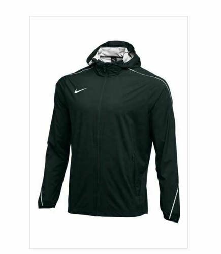 Nike Running Woven Full Zip Jacket Pockets Reflective Men's L AJ3654 Black $140