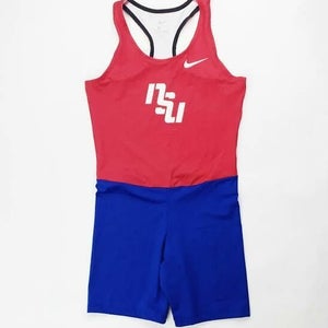 Nike NSU Digital Fast Running Unitard Women's Medium Red Blue Track CV3665
