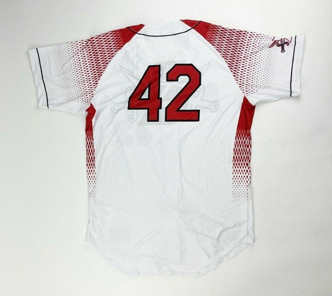 Rawlings Adult Full Button Game Blank Jersey White