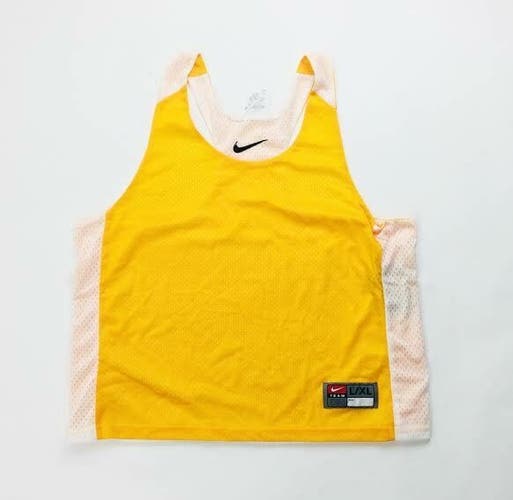 Nike Lacrosse Reversible Mesh Tank Women's Large/XL Yellow Volt White 399208