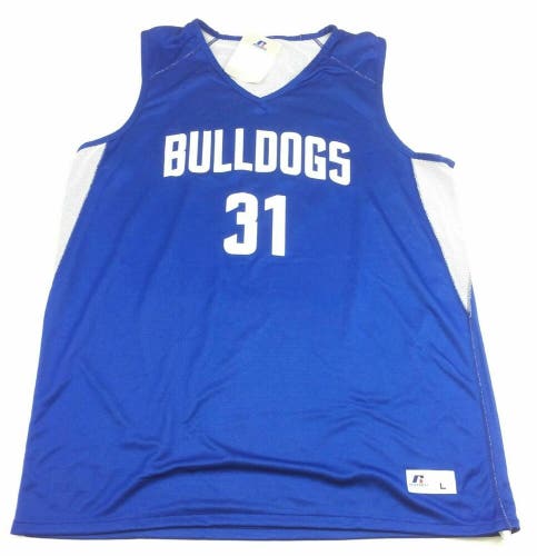 Russell Athletic Bulldogs Reversible Basketball Jersey Men's L Blue 5R5DLMK