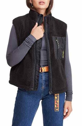 BDG Urban Outfitters Fleece Vest Full Zip Women's Small Size 4 Black 71888531
