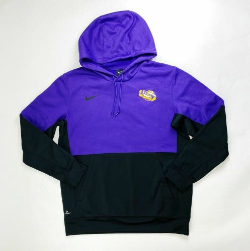 Nike LSU Tigers Team Therma Pullover Hoodie Men's Large Jacket Purple CI4765