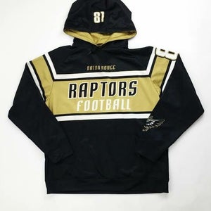 Alleson Athletic Baton Rouge Raptors Football Hoodie Men's L Black JGFH1AP
