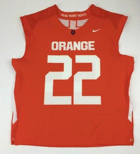 Nike Syracuse Orange Untouchable Speed Lacrosse Jersey Men's L Sleeveless 881249