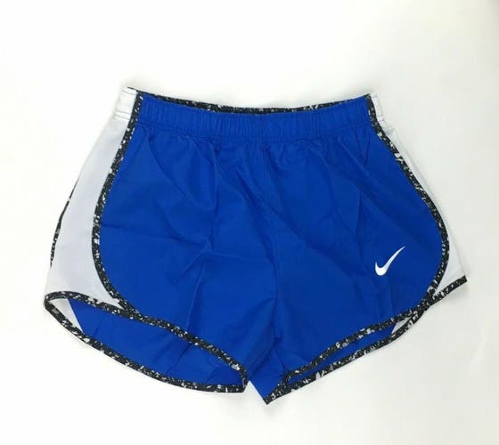 Nike Dry Tempo Mesh Lined Running Short Training Women's M Blue White 849585